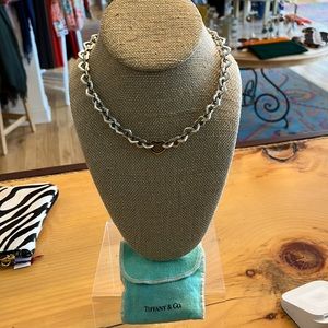 Tiffany hearts necklace. Sterling with an 18k heart.